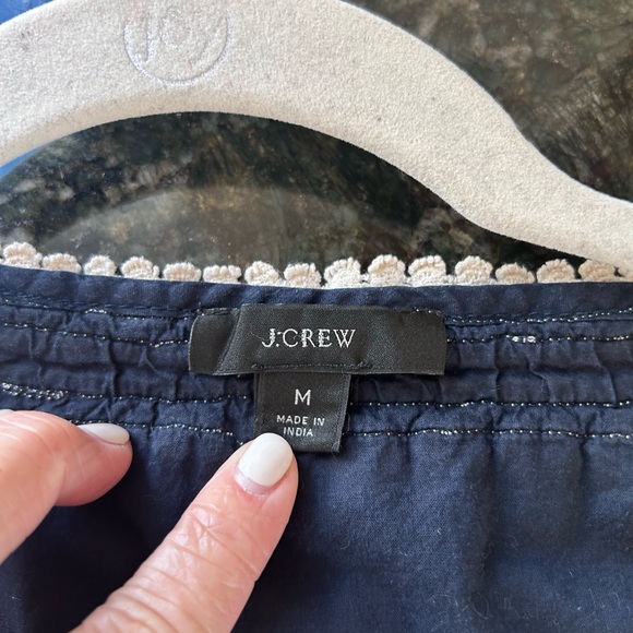 J. Crew 100% Cotton Embellished Tunic Swim Cover. Lightweight. Nautical. Coastal - Picture 6 of 11